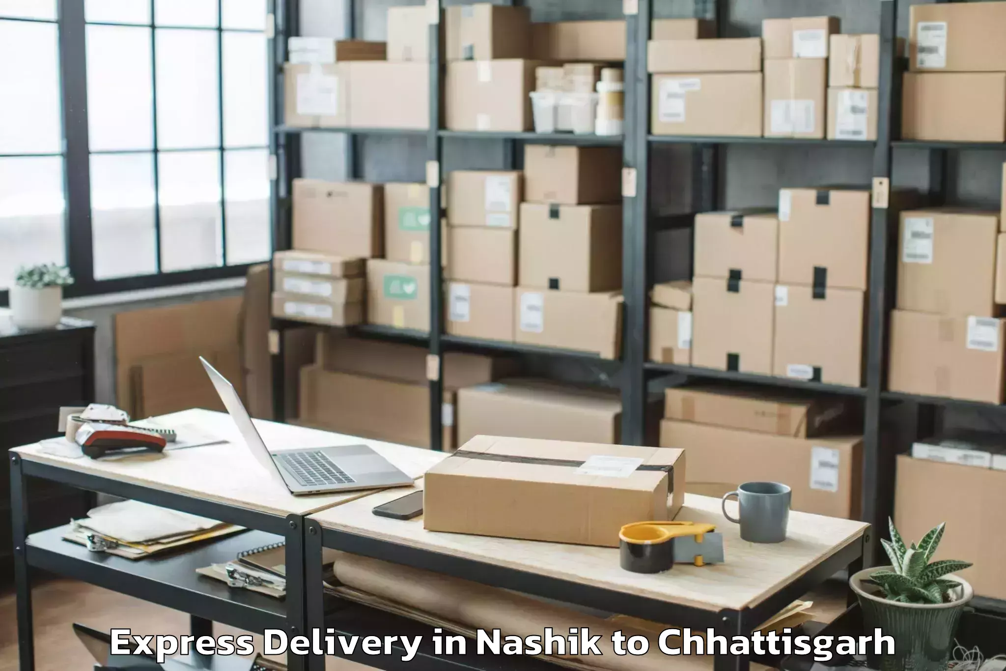 Professional Nashik to Indira Gandhi Krishi Vishwavid Express Delivery